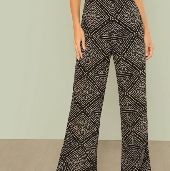 INC International Company S/P Wide Leg Stylish Palazzo Pants Elastic Waistband - Picture 7 of 8